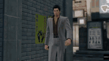 a video game says look out below kiryu-chan on the screen