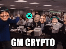 gm crypto is written on the bottom of a photo