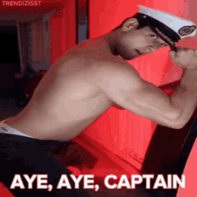 aye aye captain seductive handsome captain dancing man