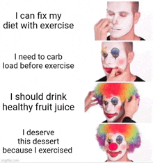 Diet Exercise GIF - Diet Exercise Clown GIFs