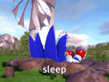 sonic the hedgehog sonic unleashed sleeping faceplant