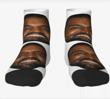 a pair of socks with kanye west faces on them