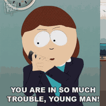 you are in so much trouble young man liane cartman south park south park city people south park s25e3