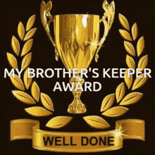 Award Brothers Keeper GIF - Award Brothers Keeper Black And Gold GIFs