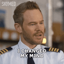a man in a military uniform says i changed my mind