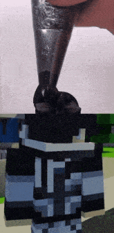 a person is holding a piece of metal that says n. on it
