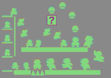 a gray background with a question mark in the middle