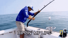 Fishing Ripping Lips GIF