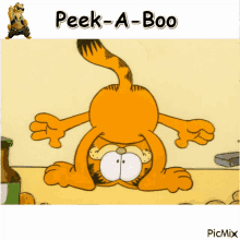 Peek A Boo Hello There GIF - Peek A Boo Hello There Garfield GIFs