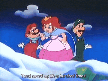 Princess Toadstool pleads with Mario to save Toad