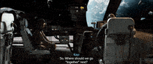 a video game scene with kay asking where should they go together