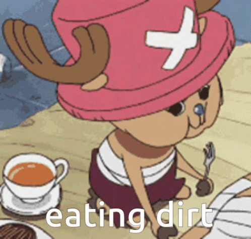 One Piece Chopper Dirt GIF - One Piece Chopper Dirt Eating
