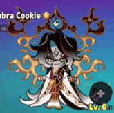 a cartoon character with the name abra cookie written on the top