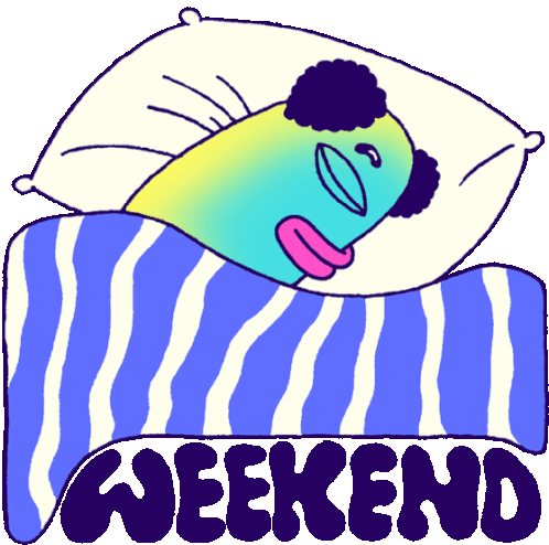 A Wriggler Enjoys A Weekend Nap Sticker - Wriggle It Weekend Feels Sleepy Stickers