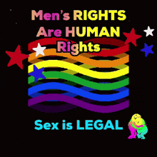 a sign that says men 's rights are human rights