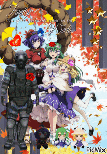 a picture of anime characters with the words family the most important thing in the world at the top