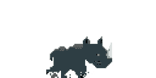 rhino 2d pixel art