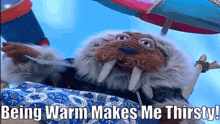 Wumpas World Being Warm Makes Me Thirsty GIF - Wumpas World Being Warm Makes Me Thirsty Warm GIFs