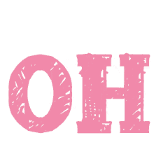 a white background with pink letters that say " h did "
