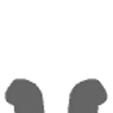 a silhouette of a rabbit with a sad face on it .