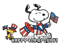 Happy4thofjuly July4th GIF - Happy4thofjuly July4th Snoopy GIFs
