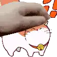 a cartoon cat is wearing a hat and smiling with a bell around its neck .
