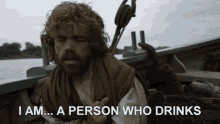 Game Of Thrones I Am A Person Who Drinks GIF - Game Of Thrones I Am A Person Who Drinks Drinks GIFs