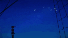 a blue background with white clouds in the sky .