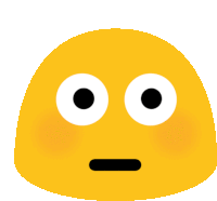 Flushed Emoji Sticker - Long Livethe Blob Shocked Surprised Stickers