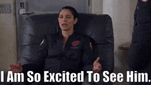 Chicago Fire Stella Kidd GIF - Chicago Fire Stella Kidd I Am So Excited To See Him GIFs