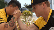 Arm Wrestle Evenly Matched GIF - Arm Wrestle Evenly Matched Smiling GIFs