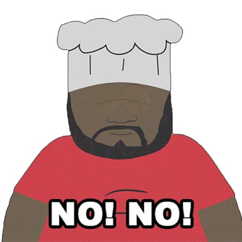 No No Chef Sticker - No No Chef South Park Stickers