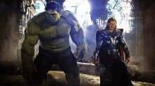 Hulk Smash On Thor GIF - Hulk The Incredible Hulk Thor GIFs