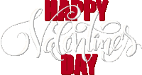 happy valentine 's day is written in red and white