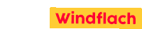 a yellow and red sign that says windflach