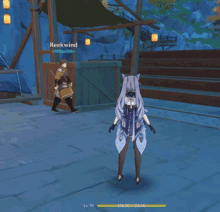 a screenshot of a video game shows a character that has switched to running