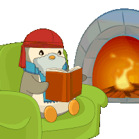 Reading Fireplace Sticker - Reading Fireplace Cozy Stickers