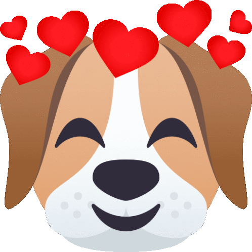 Dog Heart Eyes Sticker by CLOOZ DOORS for iOS & Android