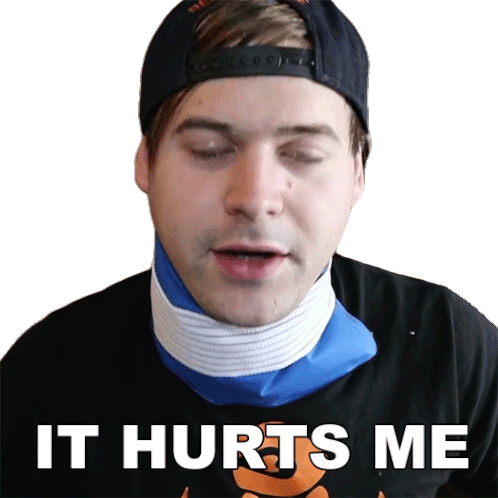 It Hurts Me Jared Dines Sticker - It Hurts Me Jared Dines It Really Hurts My Feelings Stickers