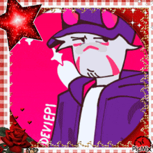 a picture of a cartoon character with deviepi written on the bottom