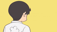 a drawing of a girl wearing a pleated skirt and a t-shirt with the letter k on it