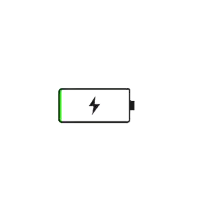 a green battery icon with a lightning bolt on it .