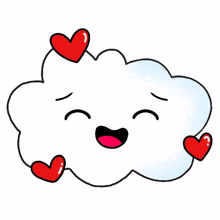 cloud emoji cute heart love
