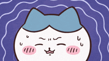 a cartoon drawing of a cat with a surprised look on his face