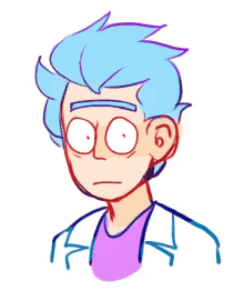 a drawing of rick from rick and morty