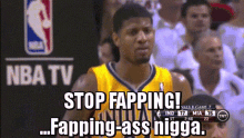 Paul George Indiana Pacer GIF - Paul George Indiana Pacer Stop Fapping GIFs