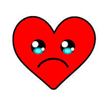 Heart Sad Upset Sticker - Heart Sad Upset Down Stickers