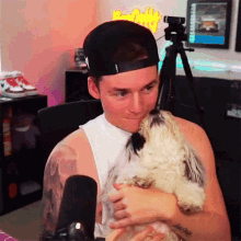 Hugging My Pet Dog Russdaddy GIF