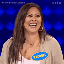 Laughing Racquel GIF - Laughing Racquel Family Feud Canada GIFs