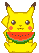 Pikachu Pokemon Sticker - Pikachu Pokemon Watermelon Stickers